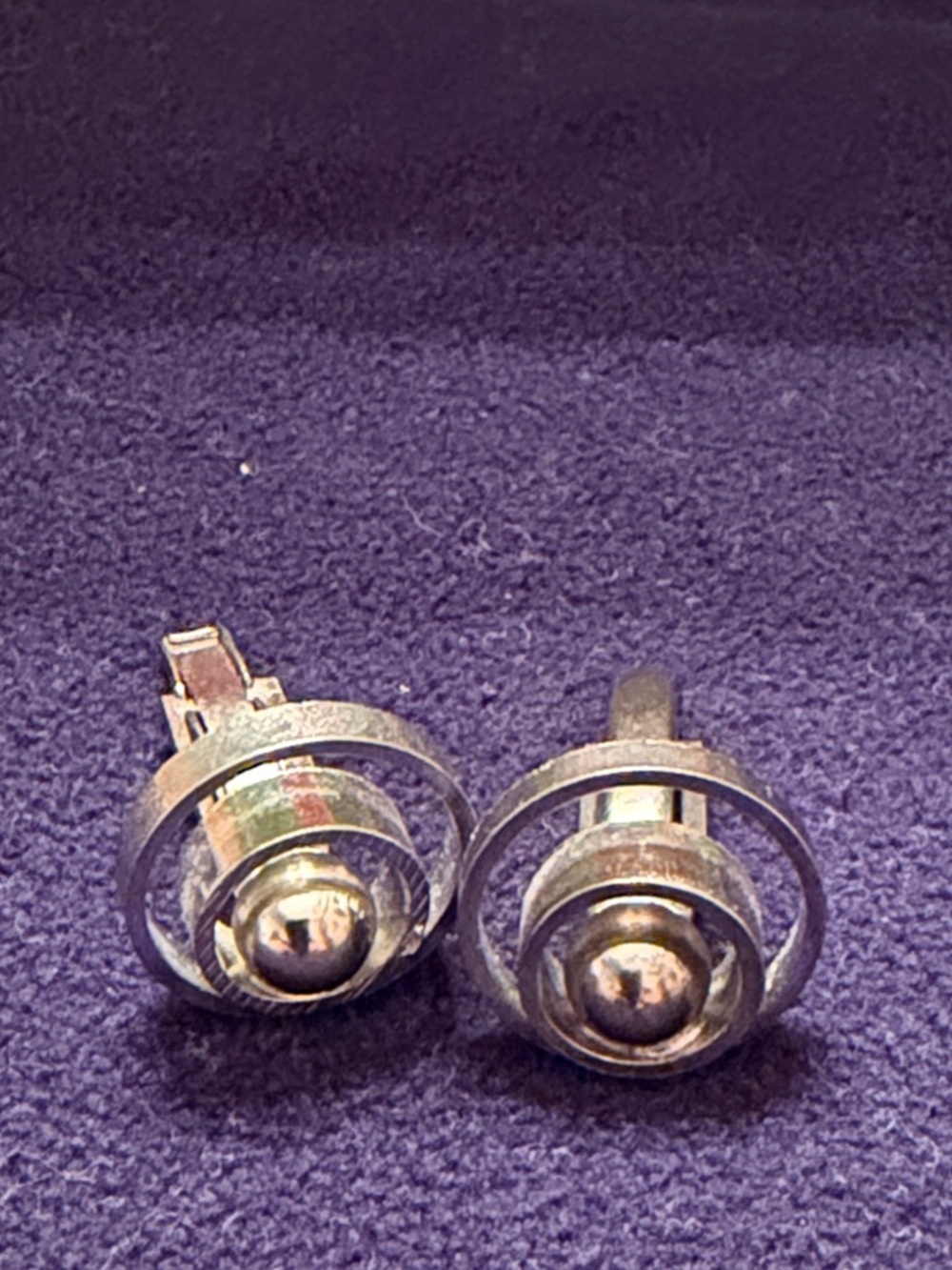 Estate MCM circular silver tone cuff links 🐈⬛